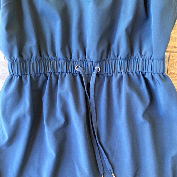 Calia by Carrie Underwood Navy Midi Dress Medium Athletic Sleeveless Drawstring - Picture 3 of 9